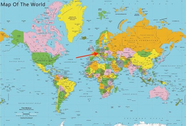 Munich location on world map